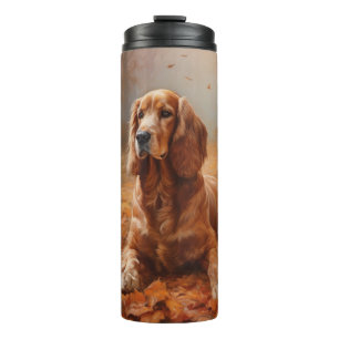 Cocker Spaniel in Autumn Leaves Fall Inspire Thermal Tumbler
