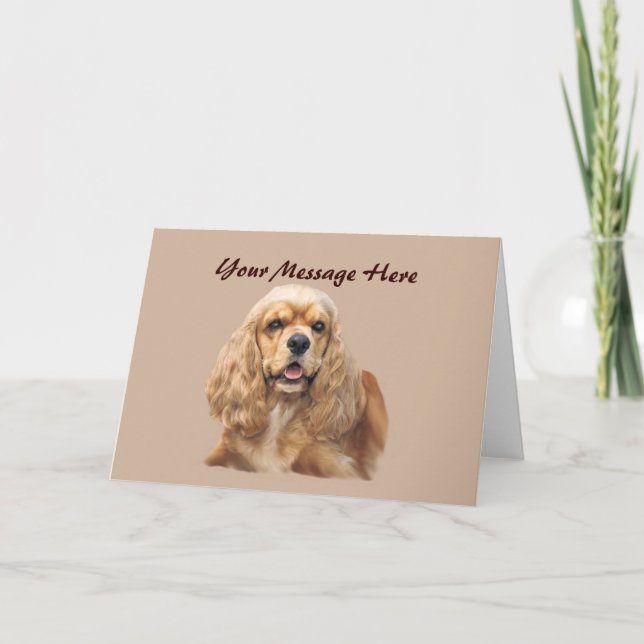 Cocker Spaniel Just Adorable Greeting Card (Front)