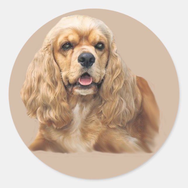 Cocker Spaniel Just Adorable Sticker (Front)