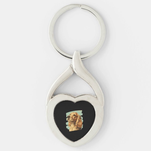 Cocker Spaniel Key Ring (Front)