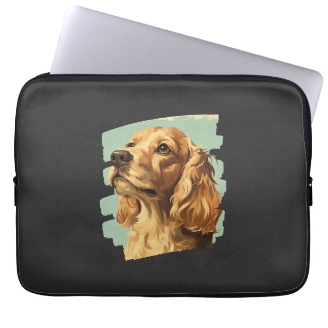 Cocker Spaniel Laptop Sleeve (Front)