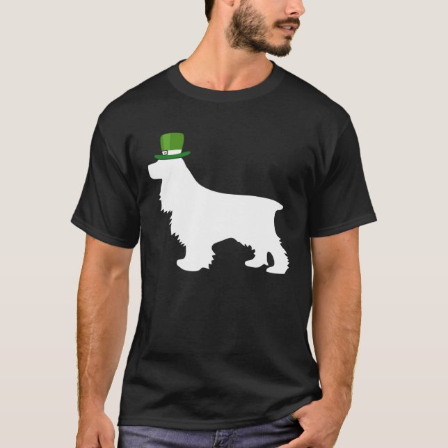 Cocker Spaniel Leprechaun Irish Funny St Patrick D T-Shirt (Front)