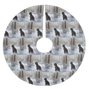 Cocker Spaniel Let It Snow Christmas Brushed Polyester Tree Skirt