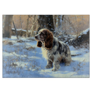 Cocker Spaniel Let It Snow Christmas Cutting Board