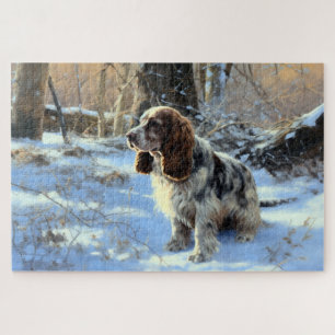Cocker Spaniel Let It Snow Christmas Jigsaw Puzzle