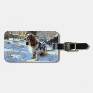 Cocker Spaniel Let It Snow Christmas Luggage Tag