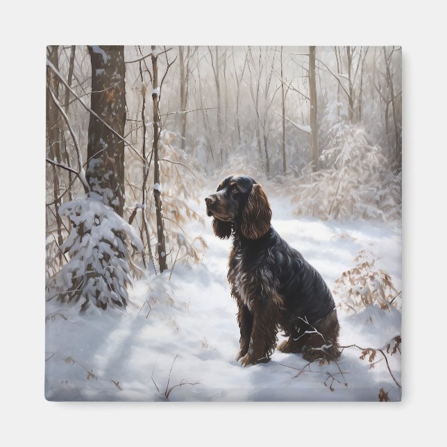Cocker Spaniel Let It Snow Christmas  Magnet (Front)