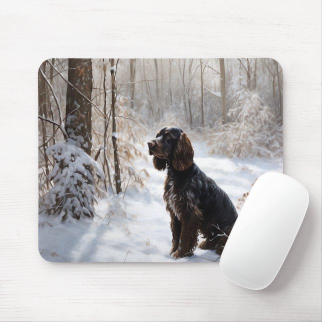 Cocker Spaniel Let It Snow Christmas  Mouse Pad (With Mouse)