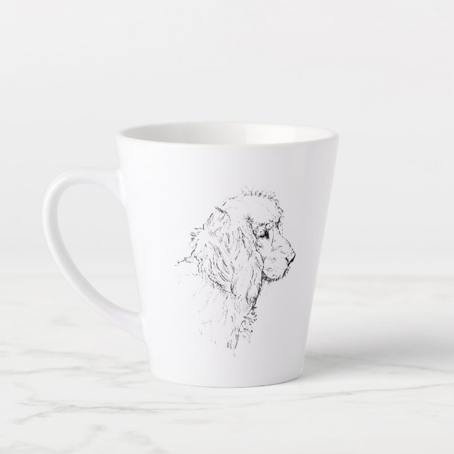 Cocker Spaniel – Line Art Sketch Dog Coffee Mug (Left)