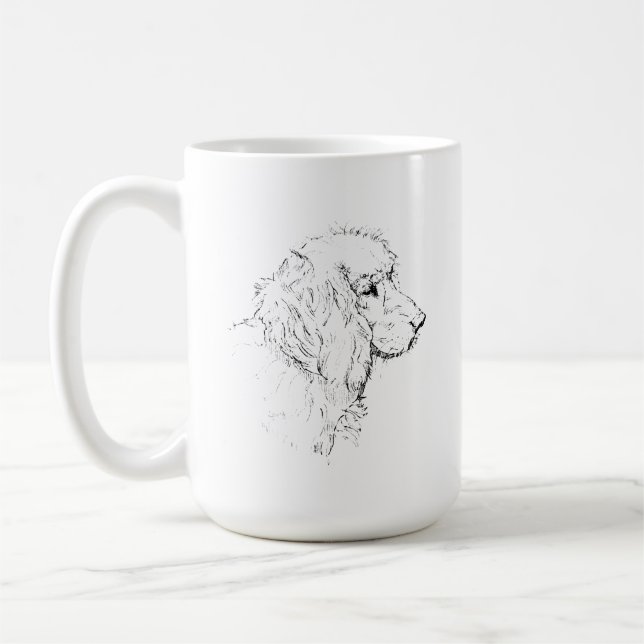 Cocker Spaniel – Line Art Sketch Dog Coffee Mug (Left)