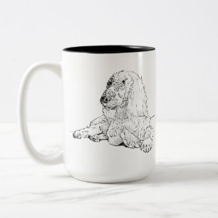 Cocker Spaniel Line Drawing Art Dog Coffee Mug