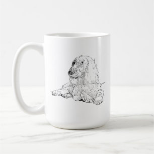 Cocker Spaniel Line Drawing Art Dog Coffee Mug