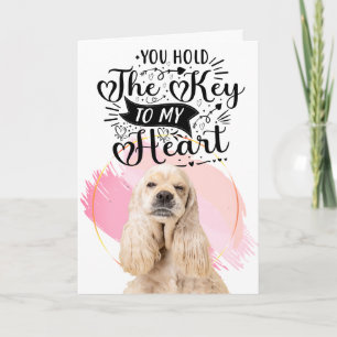 Cocker Spaniel love Custom Valentine's Day Holiday Card