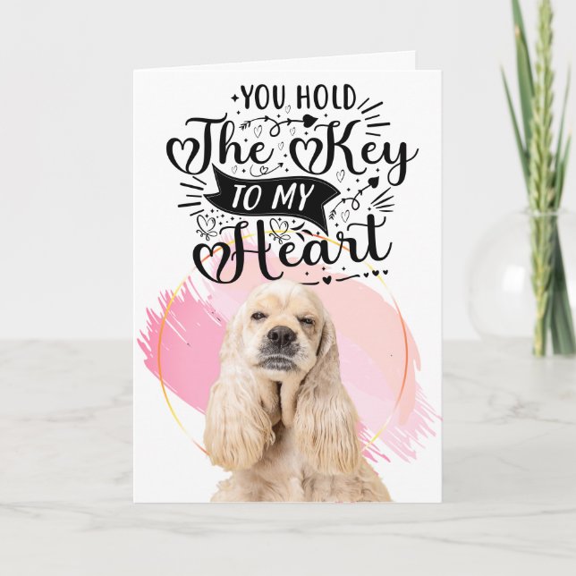 Cocker Spaniel love Custom Valentine's Day Holiday Card (Front)