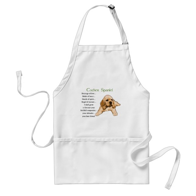 Cocker Spaniel Lovers Gifts Standard Apron (Front)