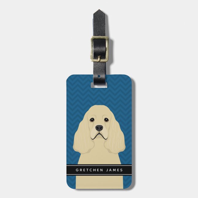 Cocker Spaniel Luggage Tags (Front Vertical)