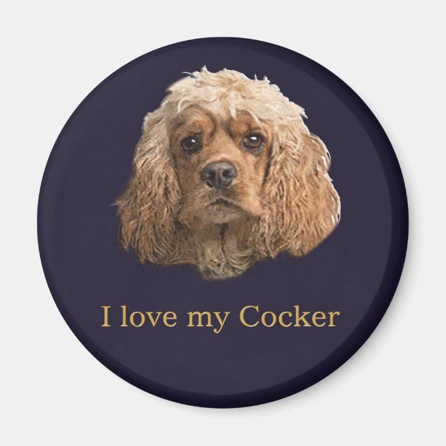 Cocker spaniel     magnet (Front)