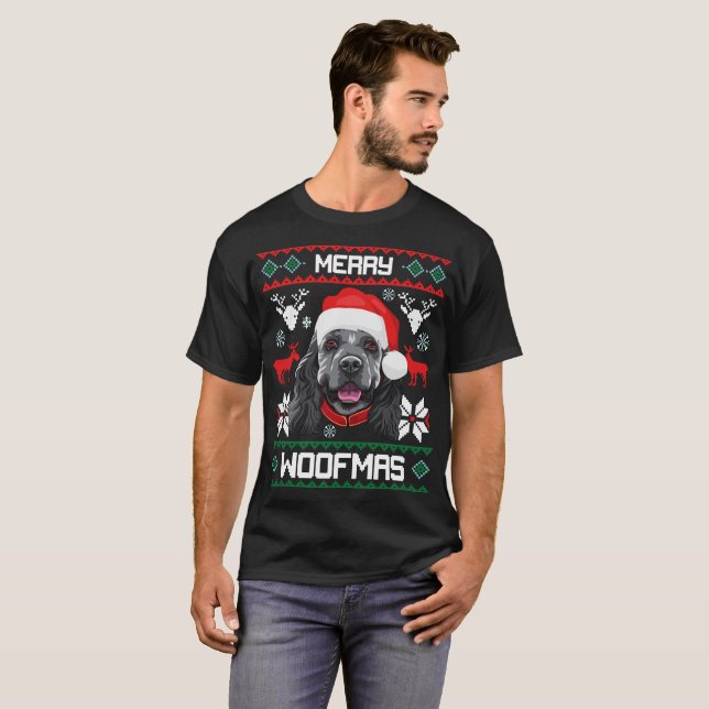 Cocker Spaniel Merry Woofmas Christmas T-Shirt (Front Full)