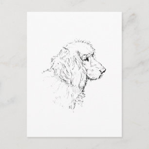 Cocker Spaniel – Minimalist Dog Line Drawing Postcard