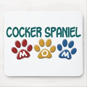COCKER SPANIEL Mum Paw Print 1 Mouse Pad