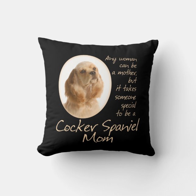 Cocker Spaniel Mum Pillow (Front)