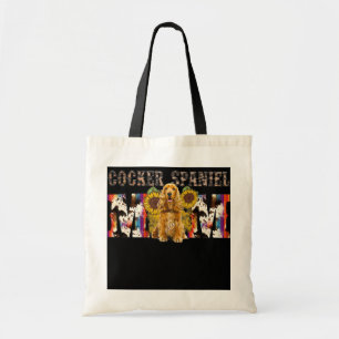 Cocker Spaniel Mum Western Sunflower Mother's Day Tote Bag