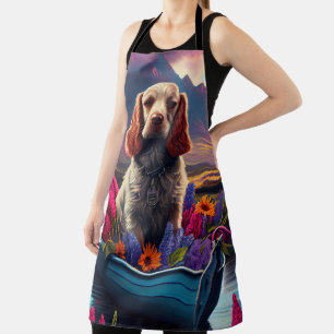 Cocker Spaniel on a Paddle: A Scenic Adventure Apron