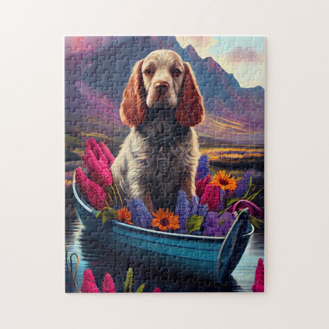Cocker Spaniel on a Paddle: A Scenic Adventure Jigsaw Puzzle (Vertical)