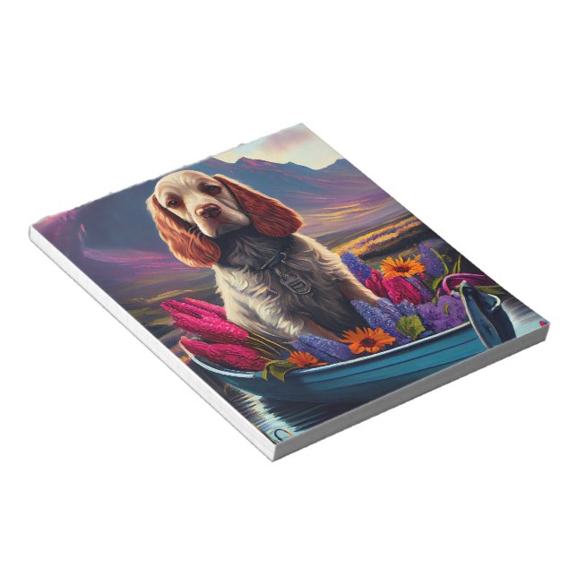 Cocker Spaniel on a Paddle: A Scenic Adventure Notepad (Angled)