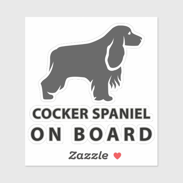 Cocker Spaniel On Board (Sheet)