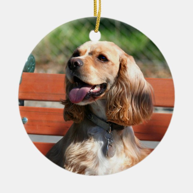 Cocker Spaniel ornament (Front)