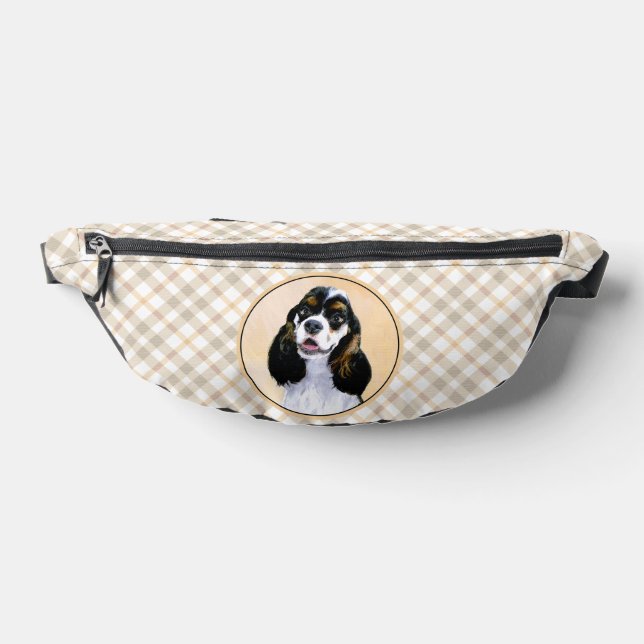 Cocker Spaniel Painting Parti Tan Original Dog Art Bum Bags (Lay Down)