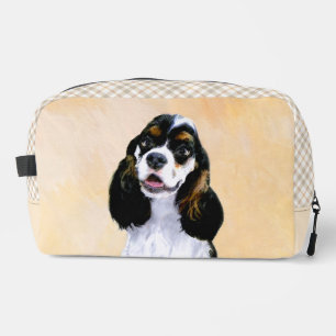 Cocker Spaniel Painting Parti Tan Original Dog Art Dopp Kit