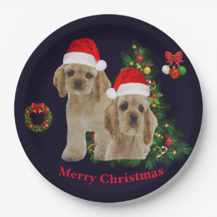 Cocker spaniel paper plates