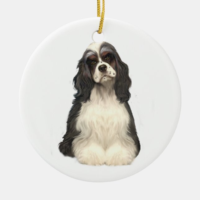 Cocker Spaniel - parti coloured Ceramic Ornament (Front)