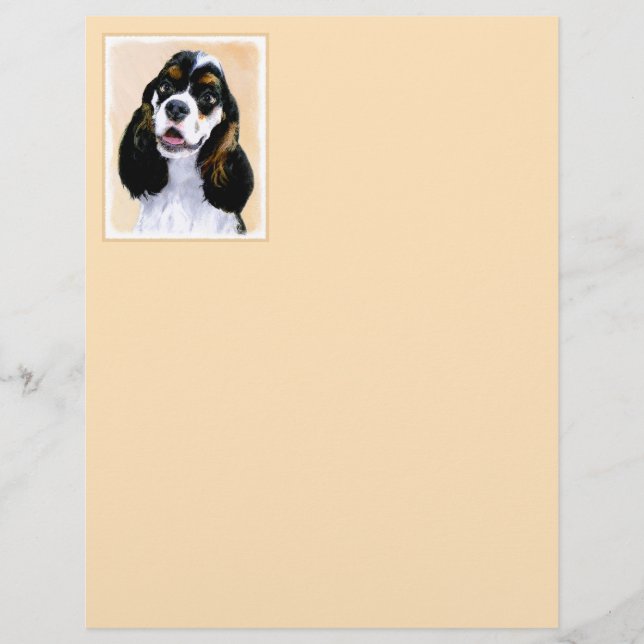 Cocker Spaniel (Parti) Painting - Original Dog Art (Front)