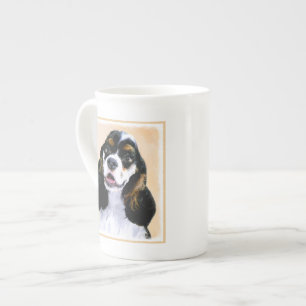 Cocker Spaniel (Parti) Painting - Original Dog Art Bone China Mug