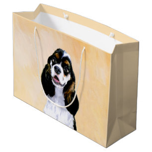 Cocker Spaniel (Parti) Painting - Original Dog Art Large Gift Bag