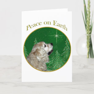 Cocker Spaniel Peace Holiday Card