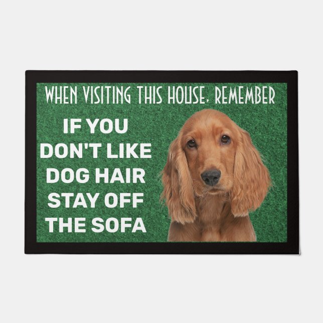 Cocker Spaniel personalised doormat (Front)