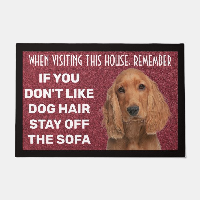 Cocker Spaniel personalised doormat (Front)