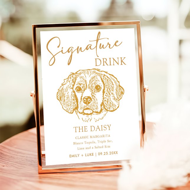 Cocker Spaniel Personalised Signature Drink Poster (Creator Uploaded)
