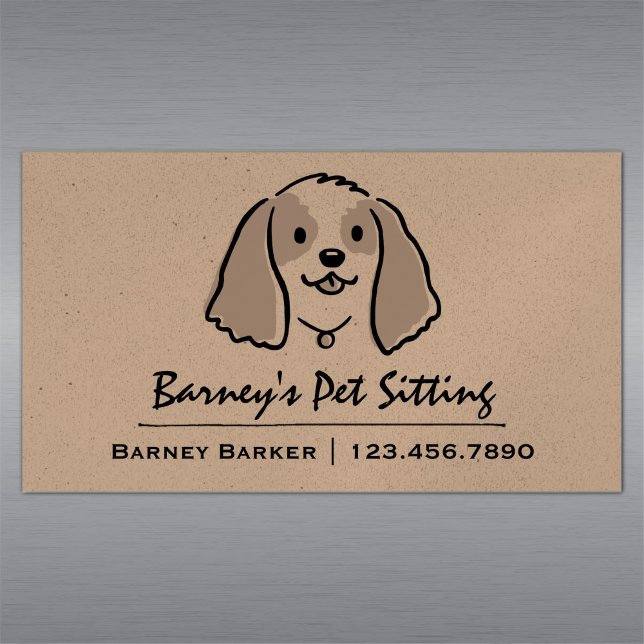 Cocker Spaniel | Pet Sitter | Animal Care Magnetic Business Card (Creator Uploaded)
