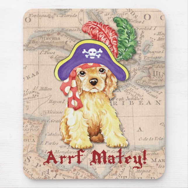 Cocker Spaniel Pirate Mouse Pad (Front)