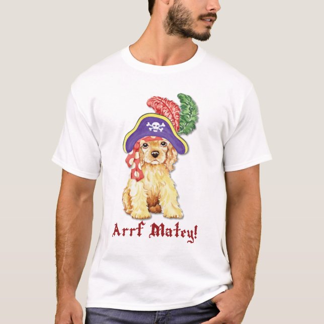 Cocker Spaniel Pirate T-Shirt (Front)