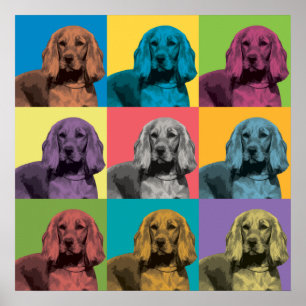 Cocker Spaniel Pop-Art Poster