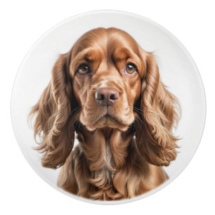 Cocker Spaniel Portrait Ceramic Knob