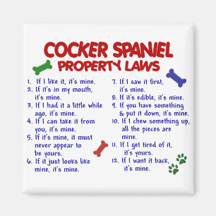 COCKER SPANIEL Property Laws 2 Magnet