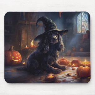 Cocker Spaniel Pumpkins Halloween Scary Mouse Pad