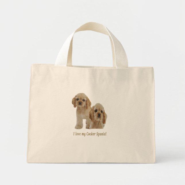 Cocker spaniel puppies mini tote bag (Front)